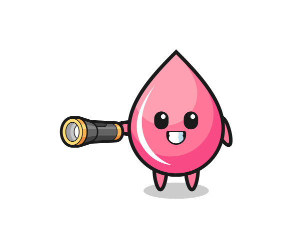 草莓汁滴吉祥物手持手电筒图片下载