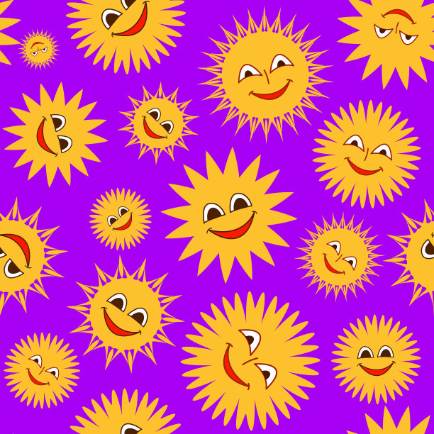 无缝夏季图案与太阳的卡片图片下载