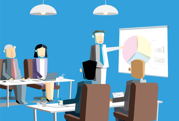 关于大数据的商务会议和展示图片下载