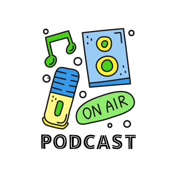 群涂鸦彩色播客图标图片下载