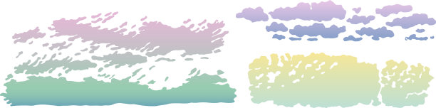 一组渐变的绿色云图片下载