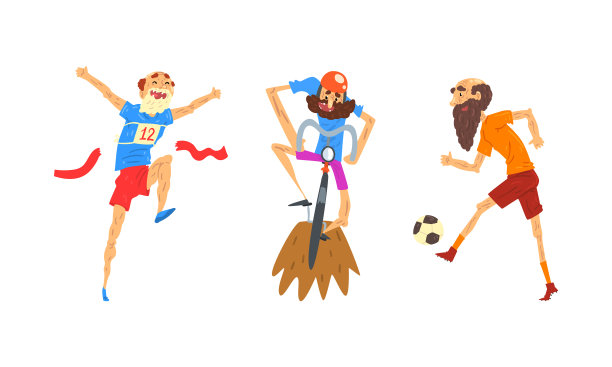 老人跑马拉松，踢足球，还有图片下载