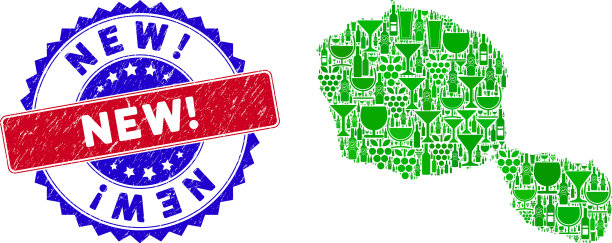 双色新遇险橡皮图章与拼贴图片下载