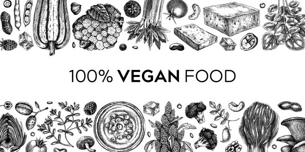 素食概述了健康食品的背景图片下载