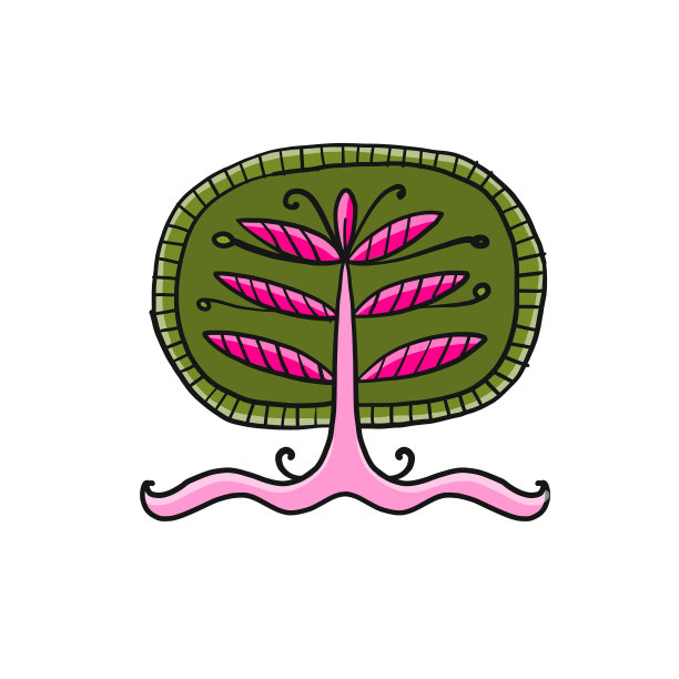 抽象树孤立在白色背景图片下载