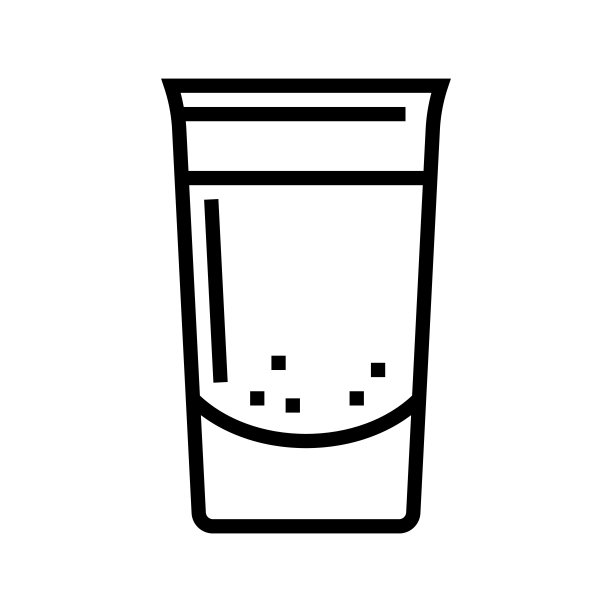 伏特加饮料饮料直线图标矢量插图图片下载