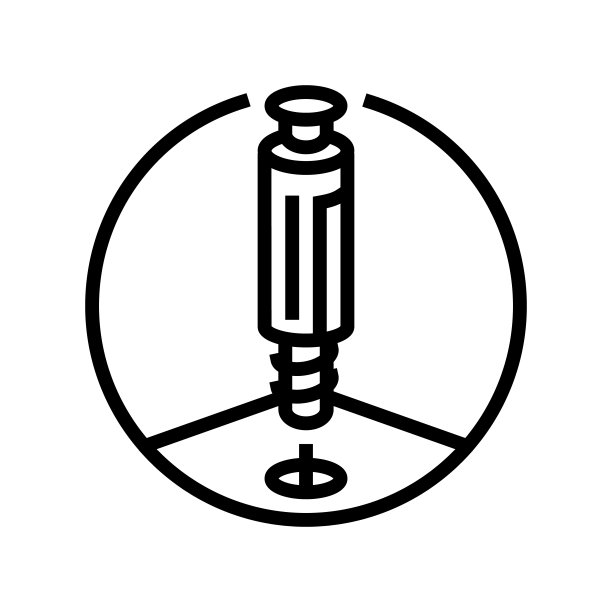 插入金属螺丝组装家具线条图标矢量插图图片下载