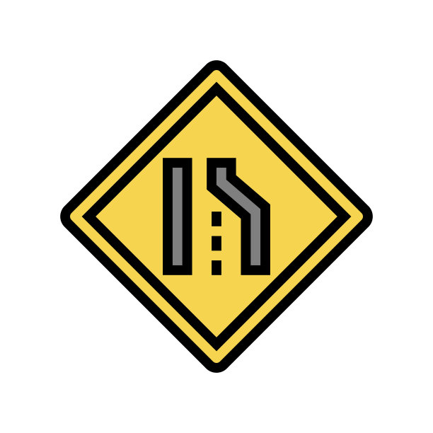 巷道标志彩色图标矢量插图图片下载