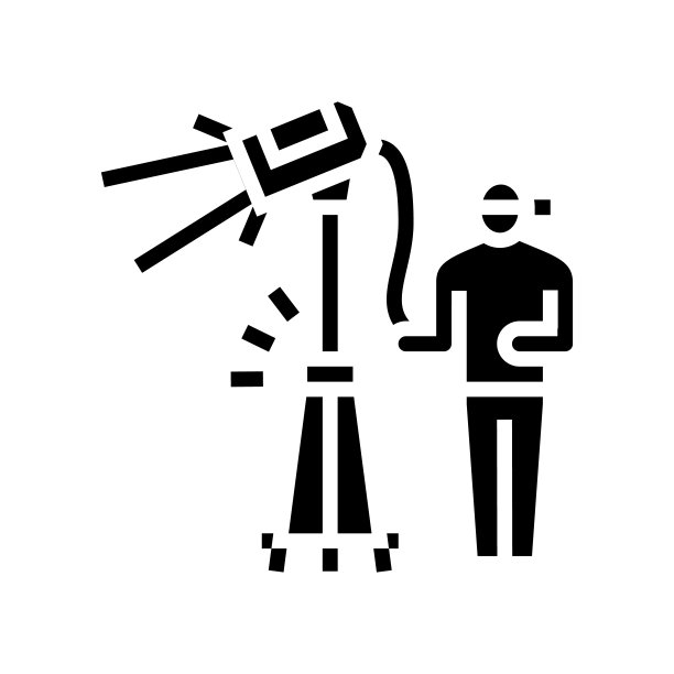 照明器视频制作电影字形图标矢量插图图片下载