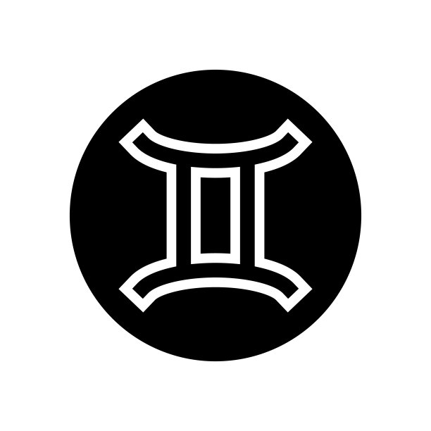 双子星座符号图标矢量插图图片下载