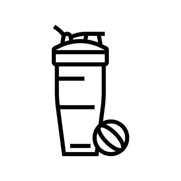 奶昔果汁食品线图标矢量插图图片下载