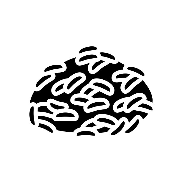 茉莉大米字形图标矢量插图图片下载