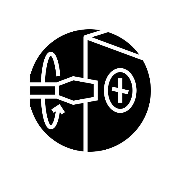 螺丝螺栓组装家具字形图标矢量插图图片下载