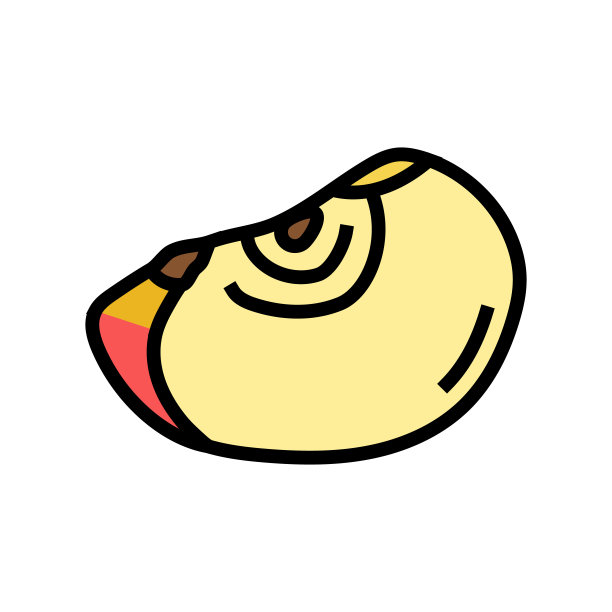 切片苹果切水果颜色图标矢量插图图片下载