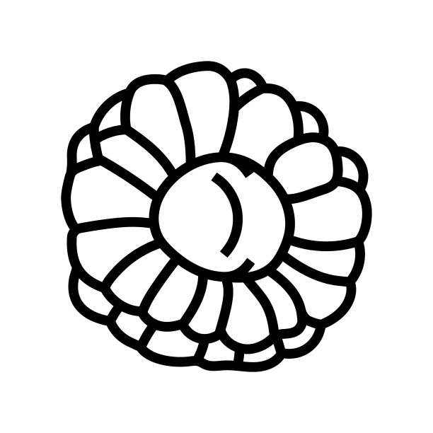 树莓夏天多汁线图标矢量插图图片下载