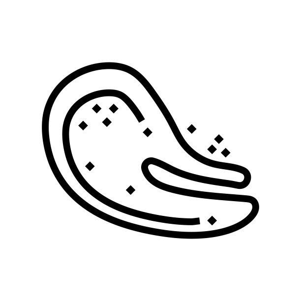 溅芥末酱食品线图标矢量插图图片下载