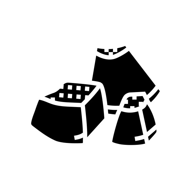 切黄熟瓜字形图标矢量插图图片下载