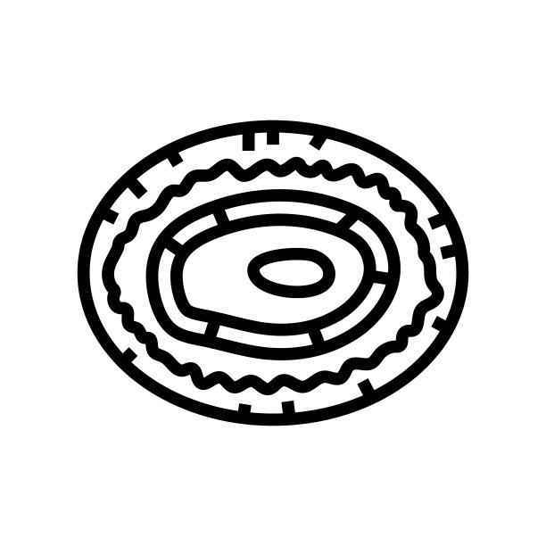 帽贝海贝壳海滩线图标矢量插图图片下载