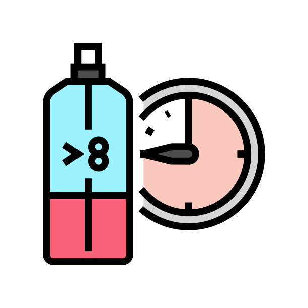 香水化妆品的颜色图标矢量插图图片下载