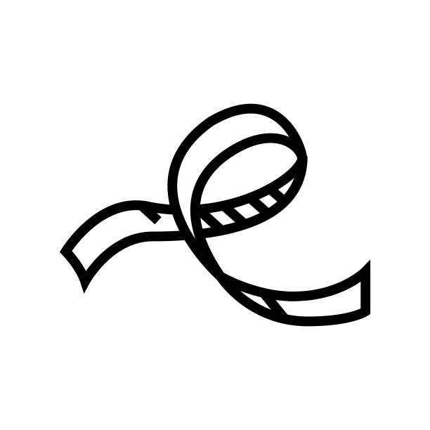 元素彩带横幅设计线图标矢量插图图片下载