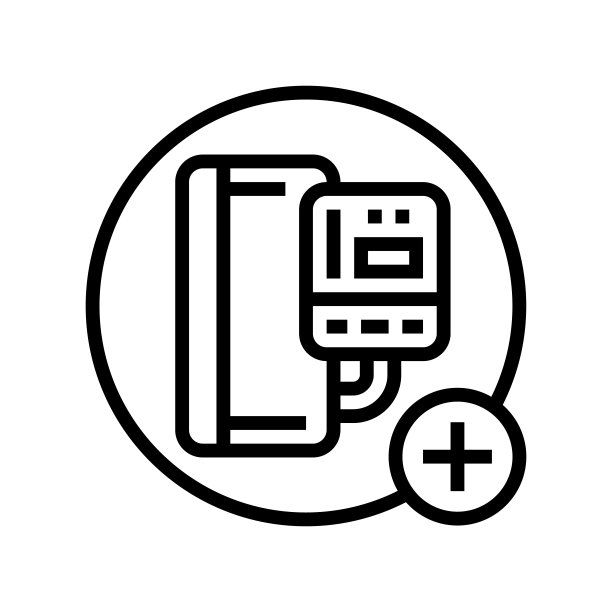 血压健康检查线图标矢量插图图片下载