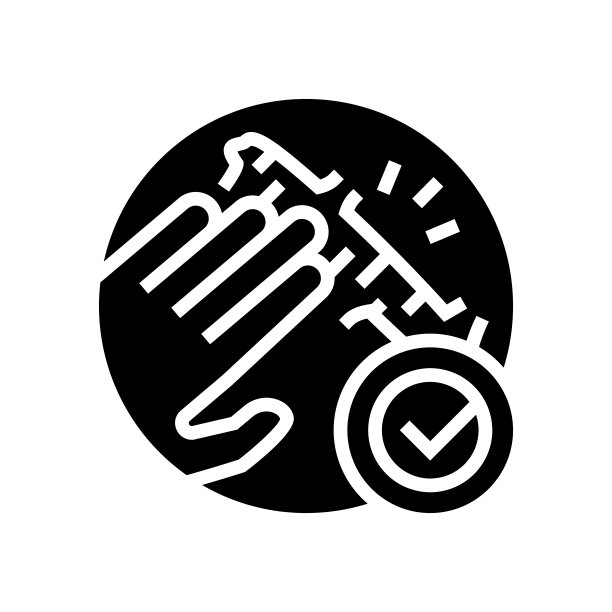 按摩疤痕字形图标矢量插图图片下载