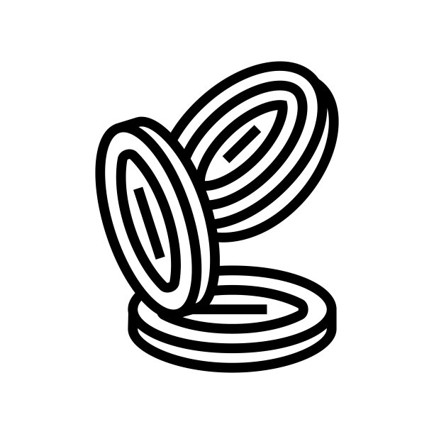 洋葱片食物切线图标矢量插图图片下载