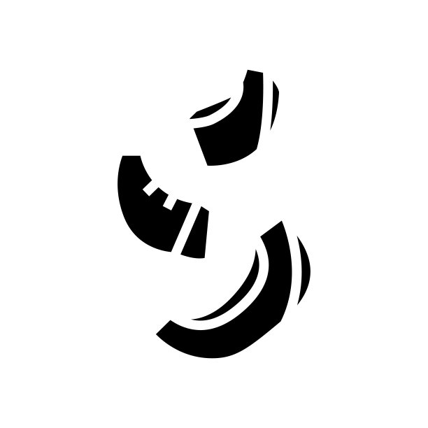 切瓜切绿哈密瓜字形图标矢量插图图片下载