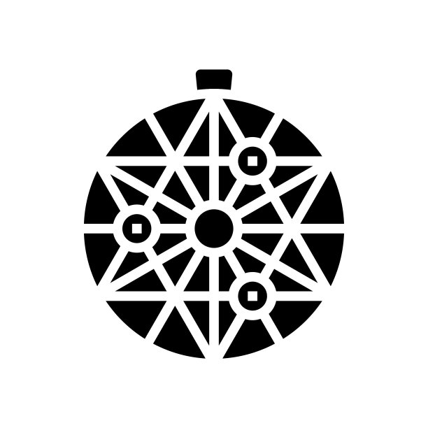 瓜摇篮字形图标矢量插图图片下载