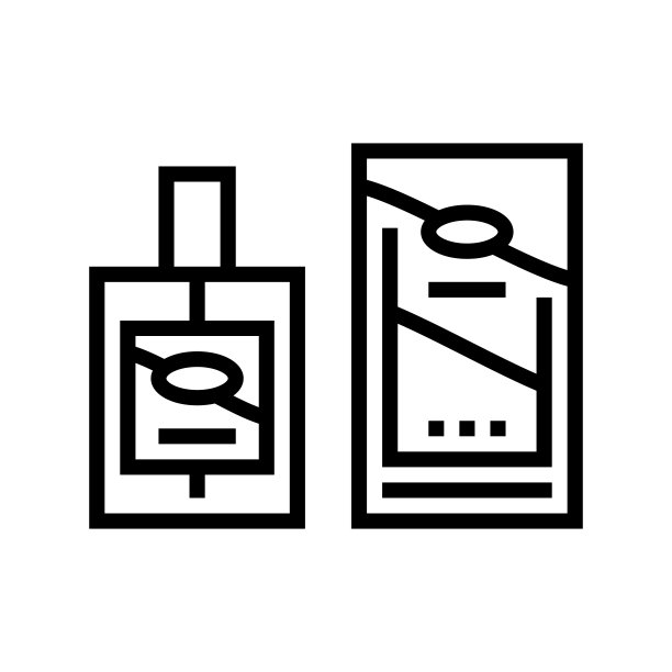 包装香氛瓶香水线条图标矢量插图图片下载