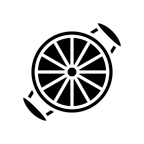 瓜切片机刀具字形图标矢量插图图片下载