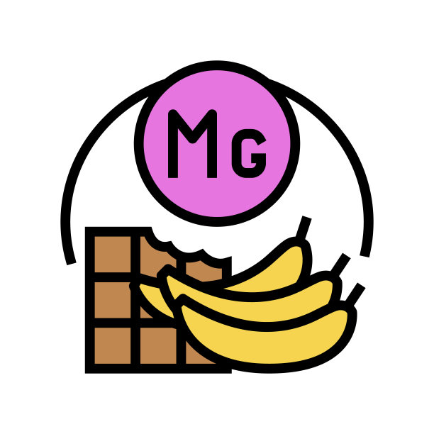 Mg维生素颜色图标矢量插图图片下载