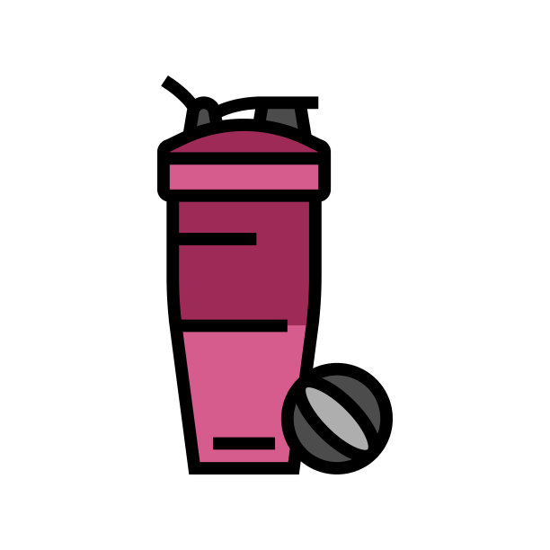 奶昔果汁食品颜色图标矢量插图图片下载