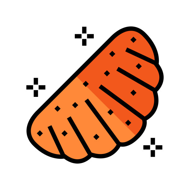 橙色果冻糖果软糖颜色图标矢量插图图片下载