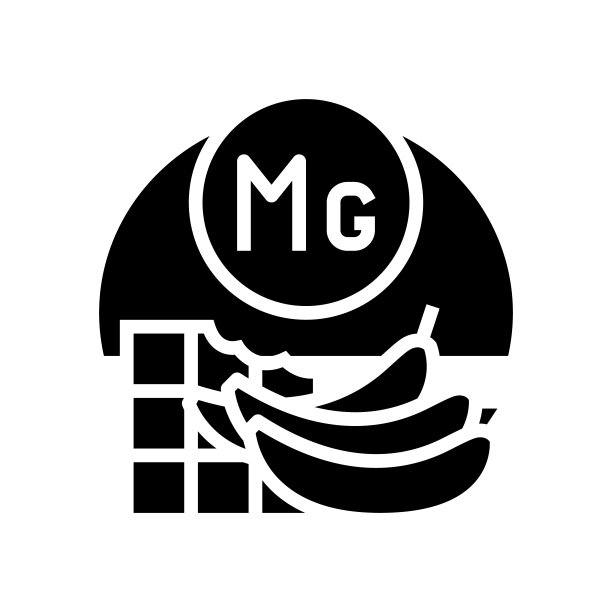 Mg维生素字形图标矢量插图图片下载