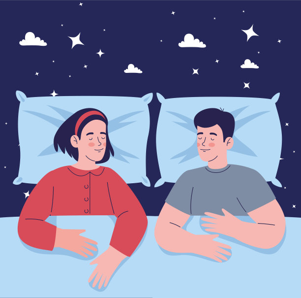 抱着枕头睡觉的情侣图片下载