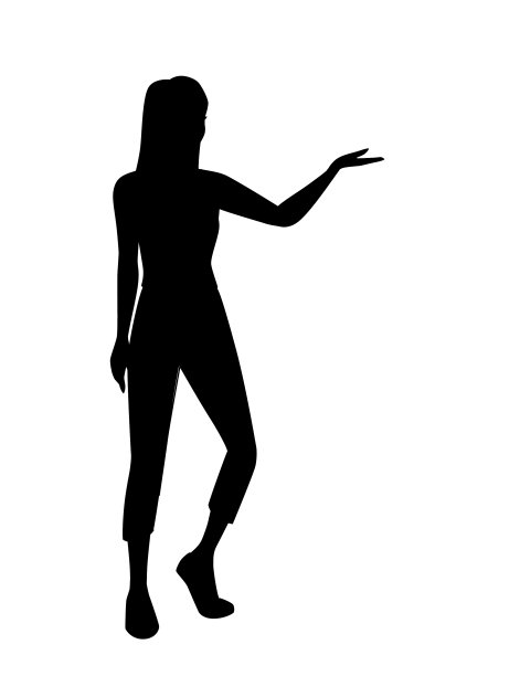 可爱的年轻女孩穿着休闲的站姿图片下载