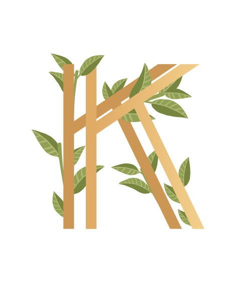 字母k与渐变色米色覆盖风格图片下载