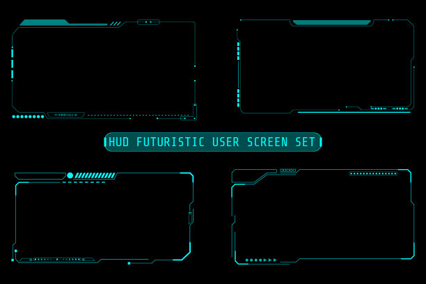 Hud抽象的未来元素用户屏幕图片下载