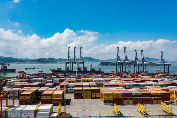 商业集装箱码头航拍图片下载