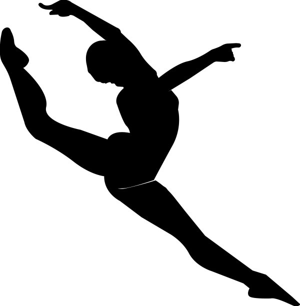 芭蕾舞少女舞蹈标志设计图片下载