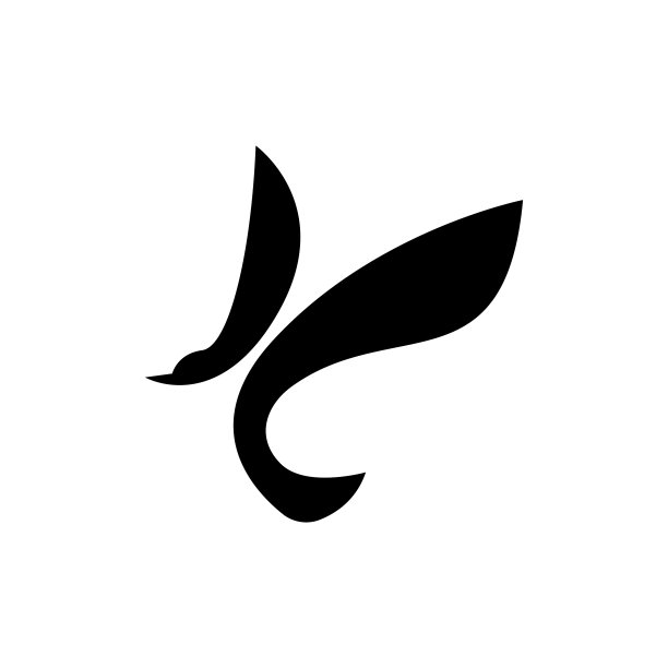 抽象飞天鹅标志飞天鹅剪影图片下载