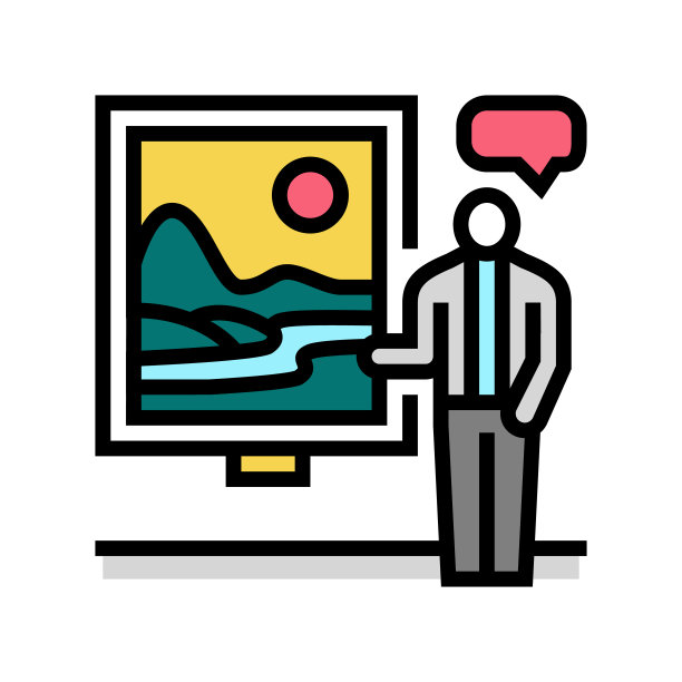 艺术咨询室内设计颜色图标矢量插图图片下载