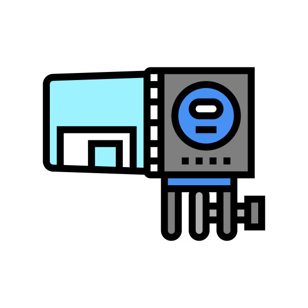 馈线水族馆鱼的颜色图标矢量插图图片下载