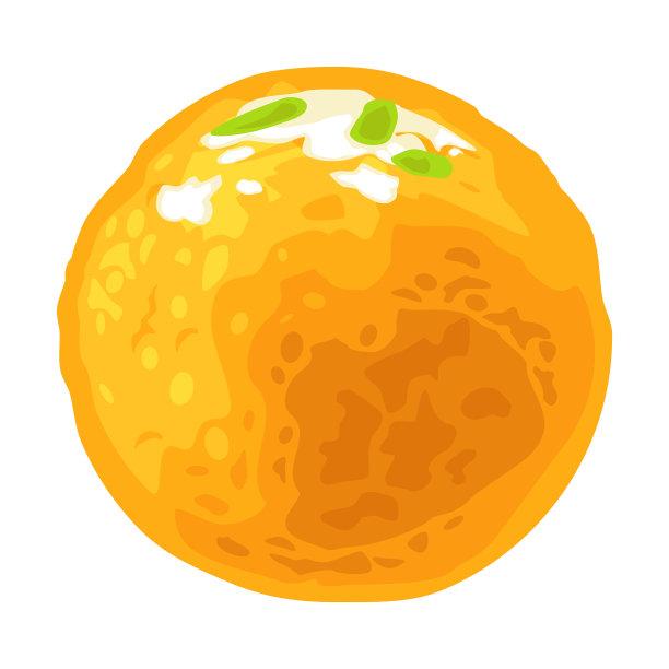 印度传统甜食Ladoo。矢量现实色彩插图图片下载