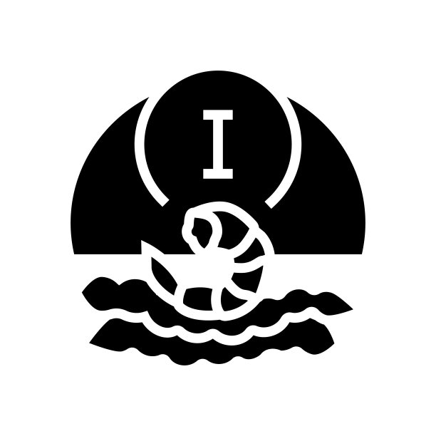 我海鲜维他命字形图标矢量插图图片下载