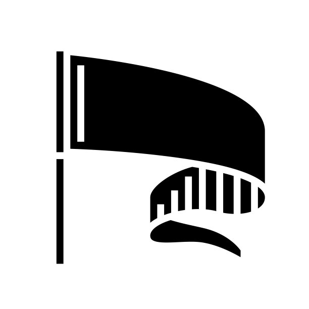 旗帜彩带旗帜设计字形图标矢量插图图片下载