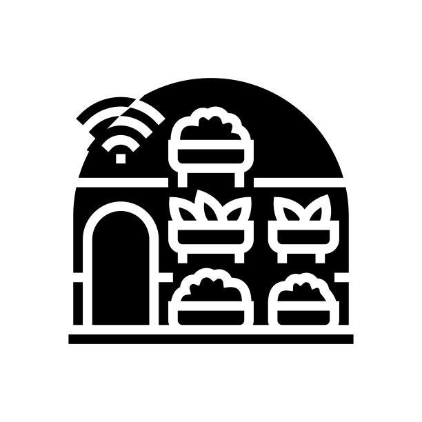 实验室农场农业字形图标矢量插图图片下载