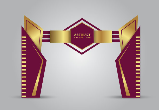 展览摊位入口处以供模拟图片下载