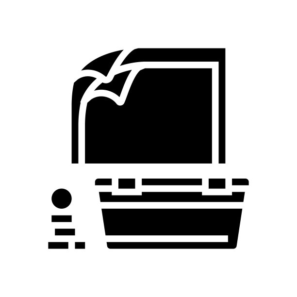 塑料容器字形图标矢量插图图片下载